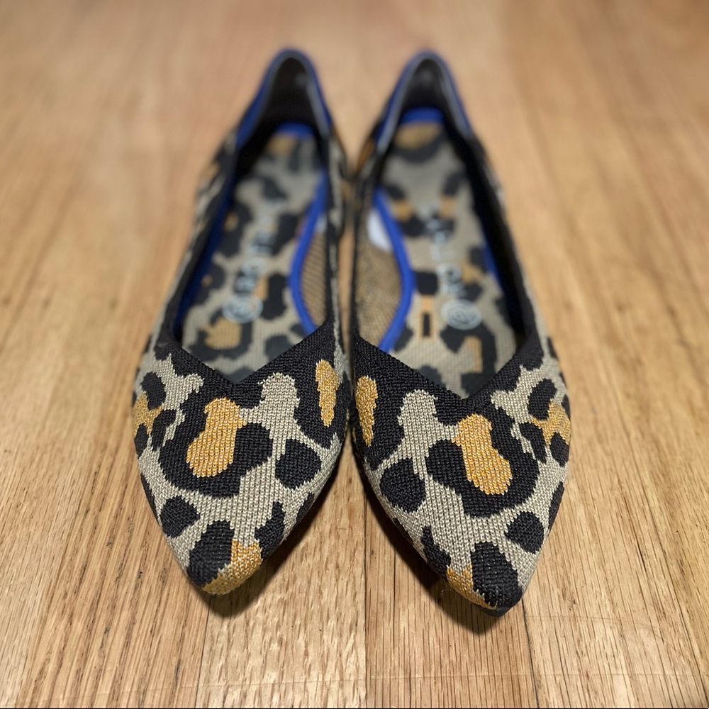 Rothy’s Animal Print Pointed Toe Flat